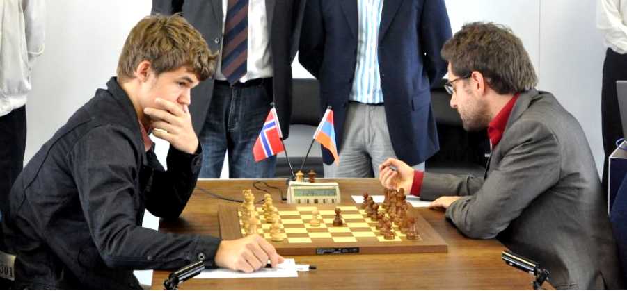 Magnus Carlsen mot Levon Aronian
