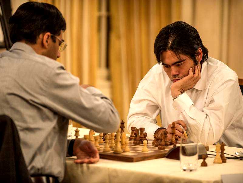Kampen om frsteplass sto mellom Anand og Nakamura.