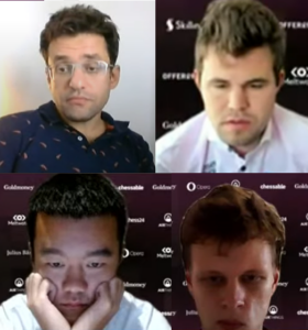 Semifinalistene Aronian, Carlsen, Ding Liren og Artemiev