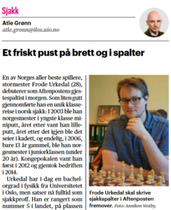 Frode Urkedal er ny gjestespaltist i Aftenposten