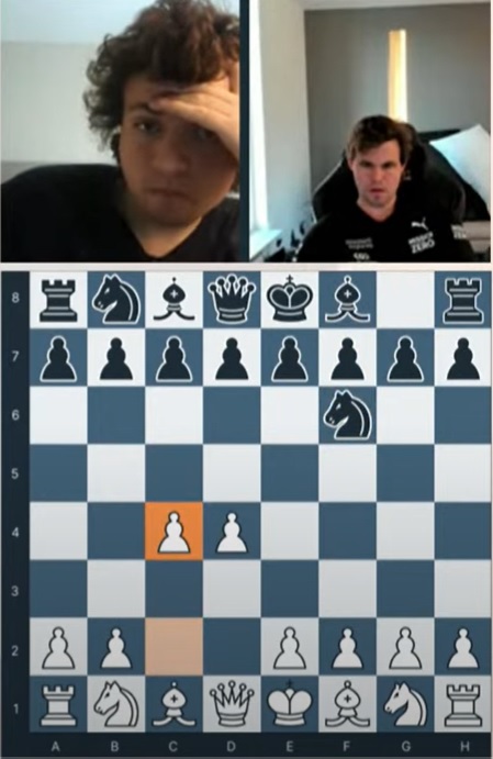 Carlsen ga opp etter å ha gjort ett trekk mot Niemann