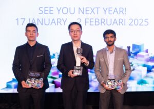 Fra premieutdelingen i Tata Steel Chess: Abdusattorov, Wei Yi og Gukesh